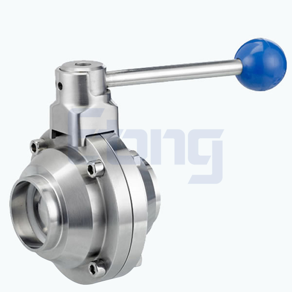 Stainless-Steel-Sanitary-Round-Handle-Welded-Butterfly-Type-Ball-Valve