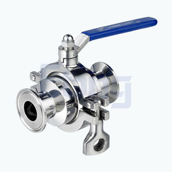 Stainless-Steel-Food-Equipment-Clamped-Manual-Non-Retention-Ball-Valve