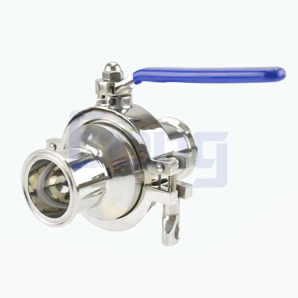 Stainless-Steel-Food-Processing-Tri--Clamped-Manual-Type-Non-Retention-Ball-Valve