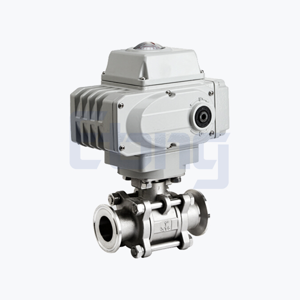 Electric three-piece quick-fit ball valve