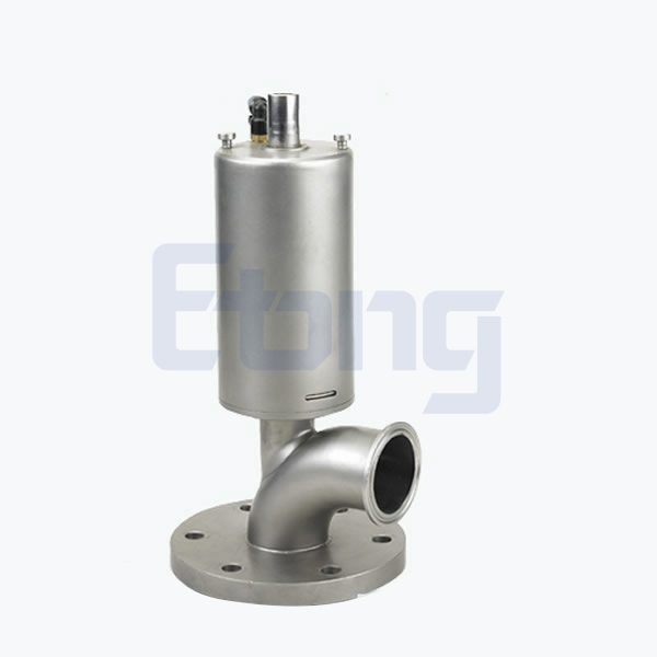 Stainless steel sanitary pneumatic curved tank bottom valve