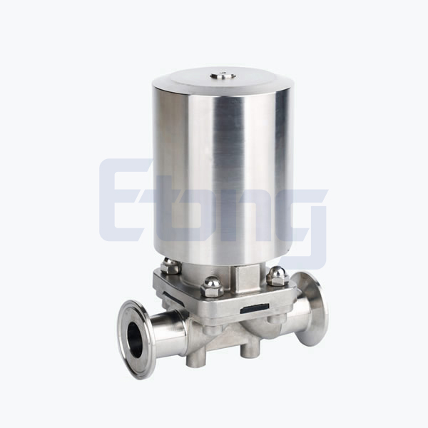 Stainless steel sanitary clamp pneumatic diaphragm valve with SS actuator