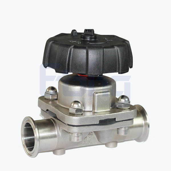 Stainless steel food grade manual high-precision casting diaphragm valve