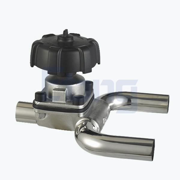 Stainless steel sanitary U-shaped manual diaphragm valve