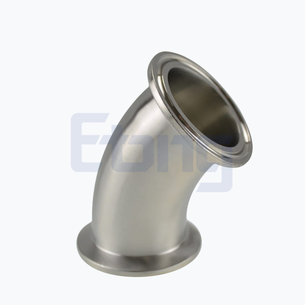 Stainless steel sanitary 2KMP-45D three-clamp elbow joint