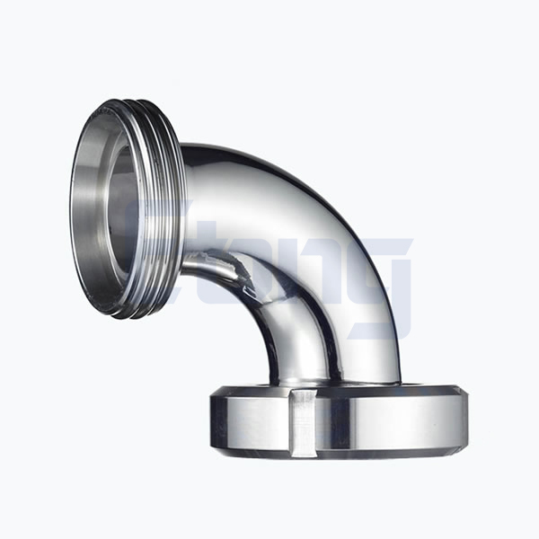 Stainless steel food processing 2CMP-90D male nut elbow