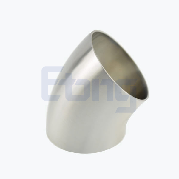 Stainless steel food processing 2WK butt short 45D elbow