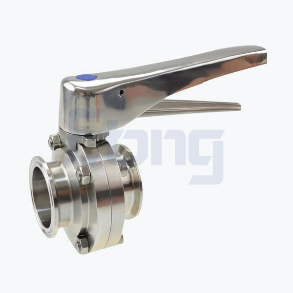 Stainless-Steel-Food-Equipment-Clamped-Gripper-Butterfly-Valve-With-Ss-Handle