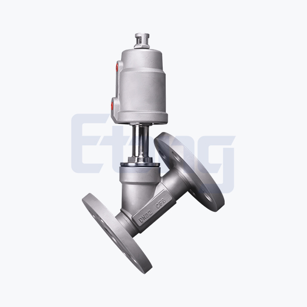 All stainless steel pneumatic flange angle seat valve